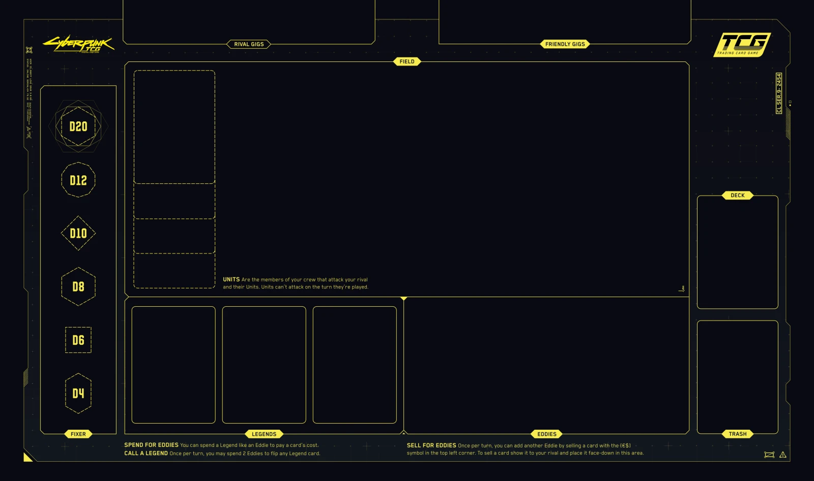 Cyberpunk TCG playmat