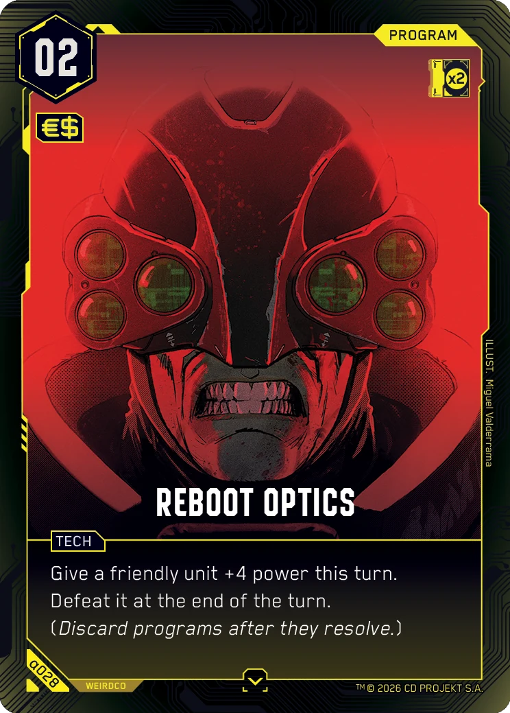 Reboot Optics card art