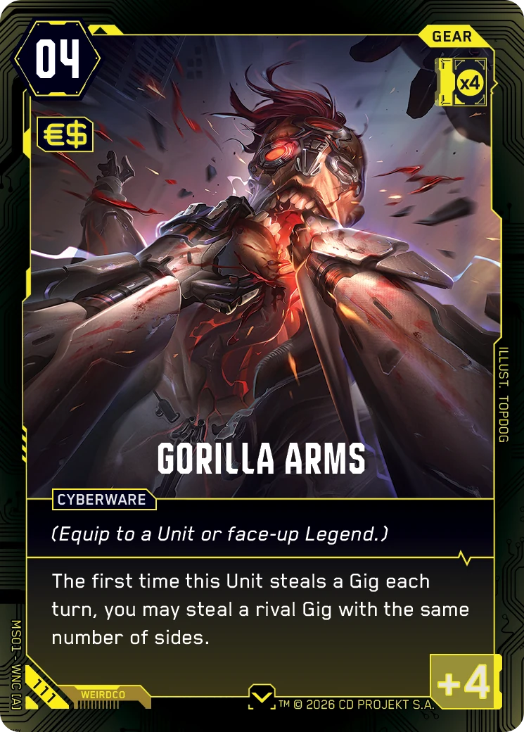 Gorilla Arms card art